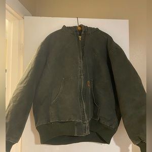 Vintage Carhart Hooded Zipper Jacket w/Hood Dark Green sz XL
